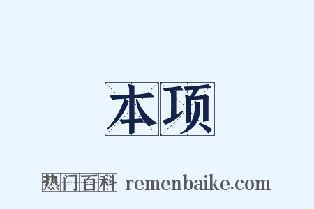 本项是什么意思的图片